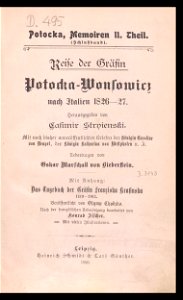 Reise der Grafin Potocka-Wonsowicz nach Italien 1816-27 1900 (57701948)