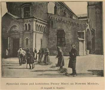 Sprzedaż cierni pod kościołem Panny Maryi na Nowem Mieście - Z fotografii K. Brandla (59913)