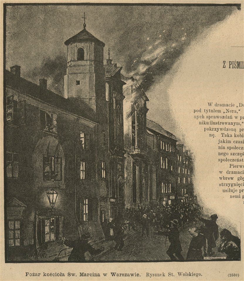 Pożar kościoła Św. Marcina w Warszawie (59423)