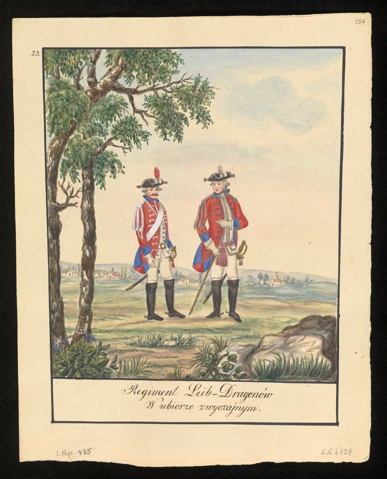 Regiment Leib-Dragonow w ubiorze zwyczajnym. 1847 (72494832)