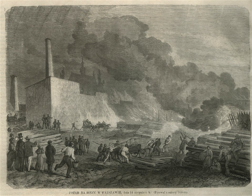 Pożar na Solcu w Warszawie dnia 14 sierpnia rb. 1868 (58481)