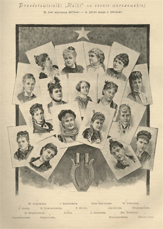Przedstawicielki „Halki” na scenie warszawskiej. Dnia 1 stycznia 1858 — 28 maja 1894, K. Bondy; Brajninowa; W. Dobiecka (60770)