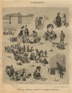 Targ za Żelazną Bramą w tydzień wigilijny Warszawa (52825)