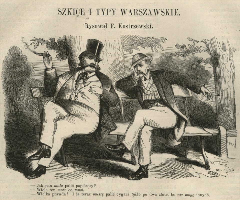 Szkice i typy warszawskie - Palacze (58385)