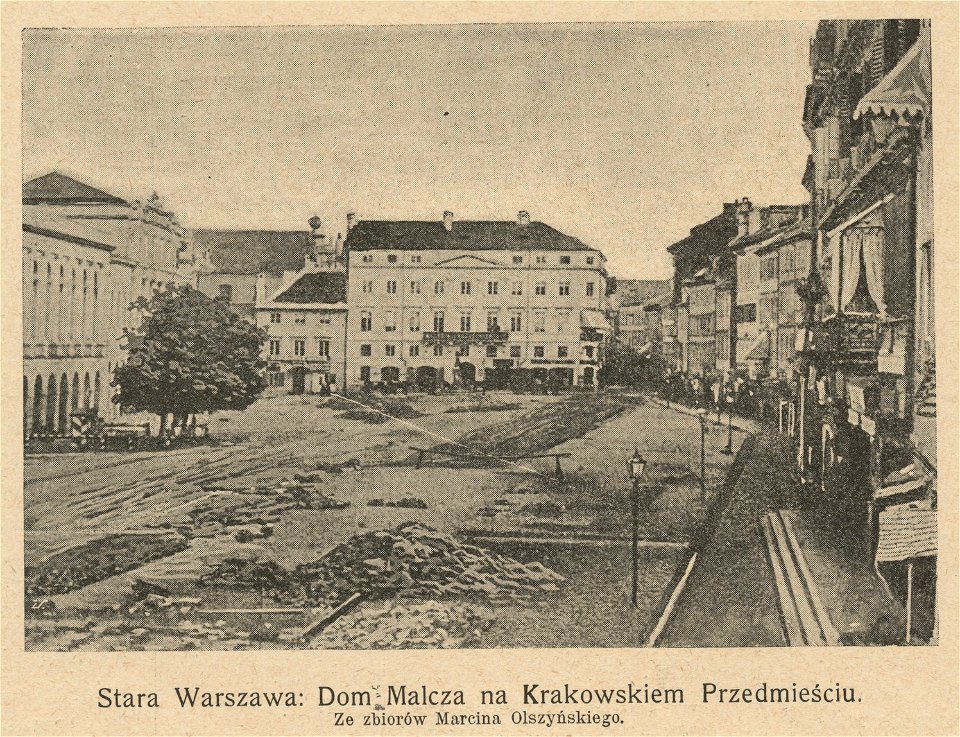 Stara Warszawa Dom Malcza na Krakowskim Przedmieściu ze zbiorów Marcina Olszyńskiego (71488)