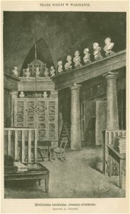Teatr Wielki w Warszawie Biblioteka teatralna, obecnie zburzona Rysował A. Golański (78025)