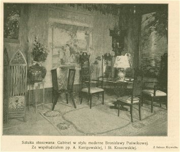 Sztuka stosowana Gabinet w stylu moderne Bronisławy Poświkowej ze współudziałem pp. A. Kanigowskiej i St. Kossowskiej... (79312)