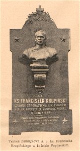 Tablica pamiątkowa ś. p. ks. Franciszka Krupińskiego w kościele Popijarskim (68740)