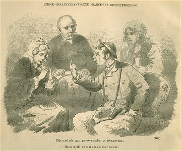 Synalek po powrocie z Paryża Szkice charakterystyczne Franciszka Kostrzewskiego (77067)
