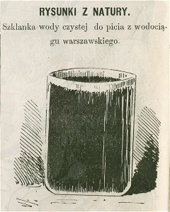 Rysunki z natury - szklanka wody czystej do picia z wodociągu warszawskiego (72051). Free illustration for personal and commercial use.