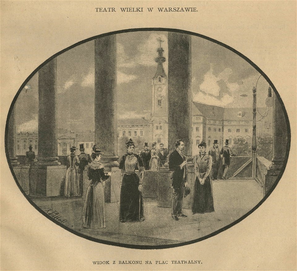 Teatr Wielki w Warszawie. Widok z balkonu na Plac Teatralny (52817)