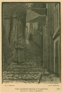 Ulica Kamienne Schodki w Warszawie łącząca ul. Bugaj z Brzozową Rys. J. Pankiewicz Ryt. S. Antoszewicz (77576)