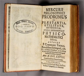 Thomas Corbinianus 1728 Mercurii philosophici prodromus