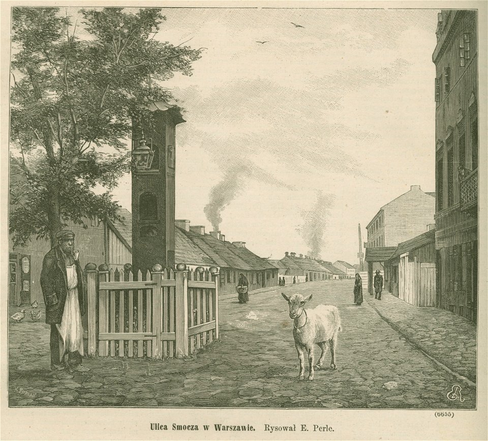 Ulica Smocza w Warszawie Rysował E. Perle (77352)