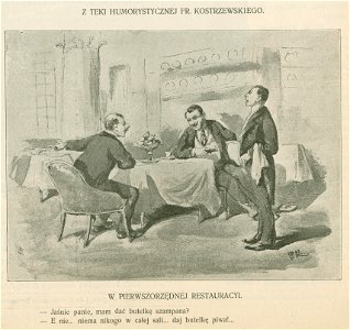W pierwszorzędnej restauracji Z teki humorystycznej Fr. Kostrzewskiego (79254)