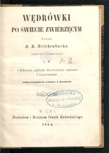 Wedrowki po swiecie zwierzecym. Oddz. 1 1854 (112784004)