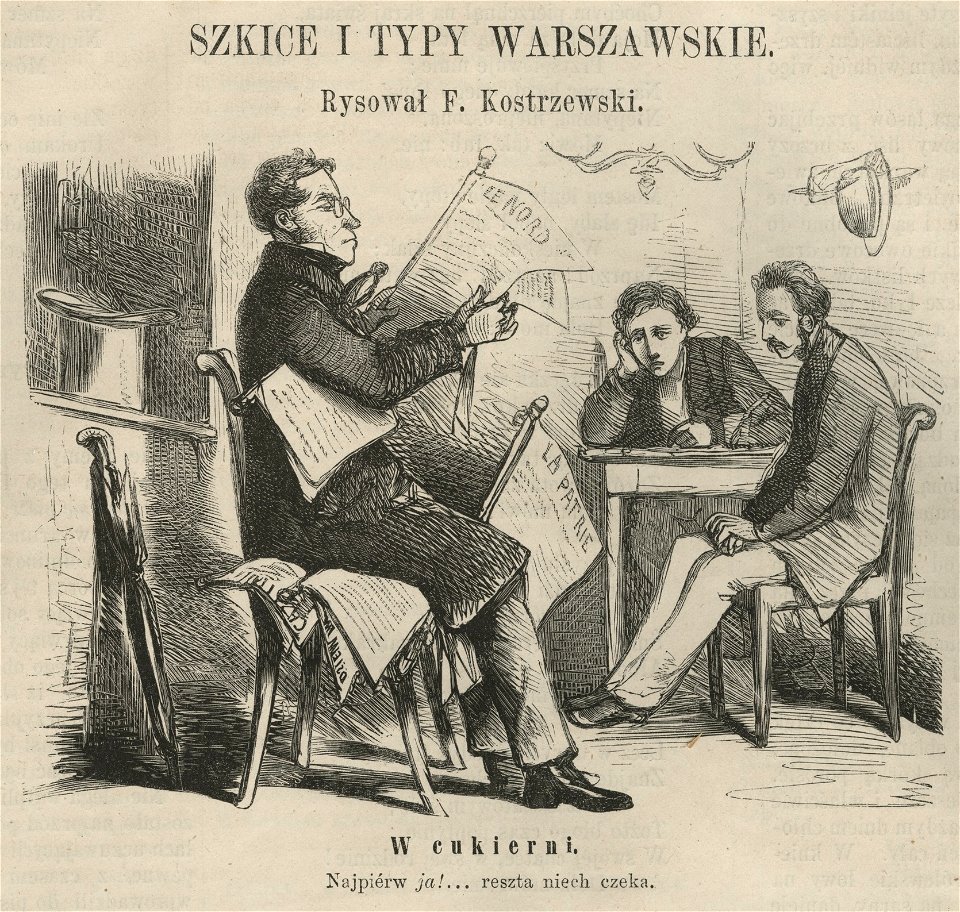Szkice i typy warszawskie - W cukierni (58394)