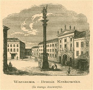 Warszawa Brama Krakowska Ze starego drzeworytu (80253)