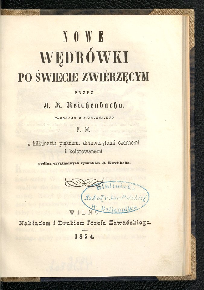 Wedrowki po swiecie zwierzecym. Oddz. 2,1854 (112793020)