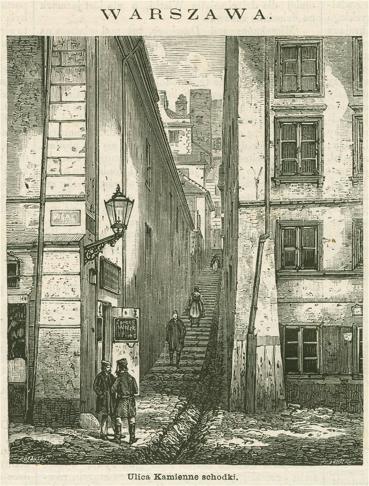 Warszawa Ulica Kamienne schodki (75675)