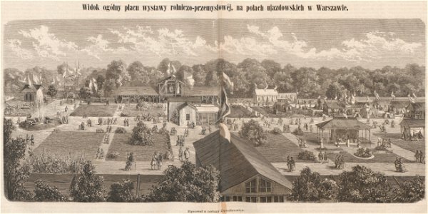 Widok ogólny placu wystawy rolniczo-przemysłowej, na polach ujazdowskich w Warszawie (58816)