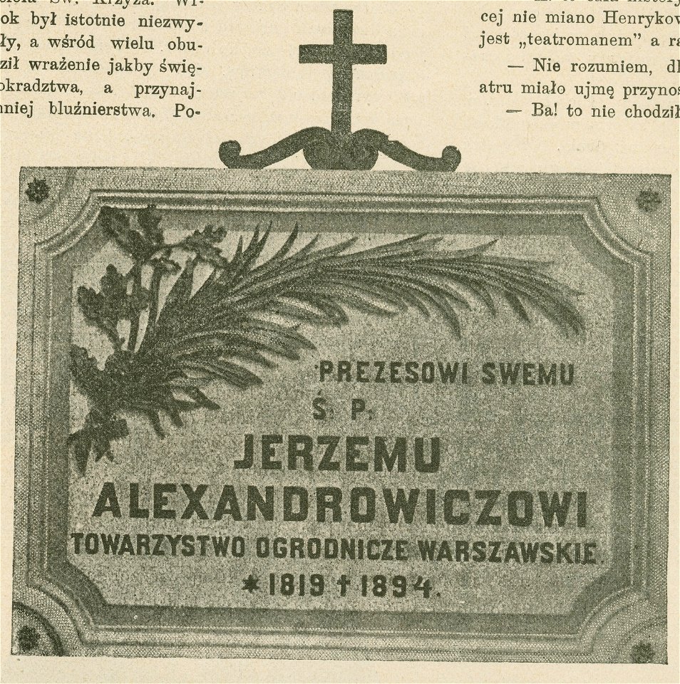 Tablica wmurowana w kościele Św. Piotra i Pawła ku uczczeniu pierwszego prezesa Tow. Ogrod. (79406)