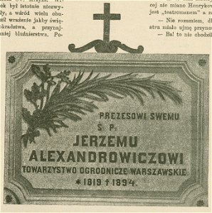 Tablica wmurowana w kościele Św. Piotra i Pawła ku uczczeniu pierwszego prezesa Tow. Ogrod. (79406)