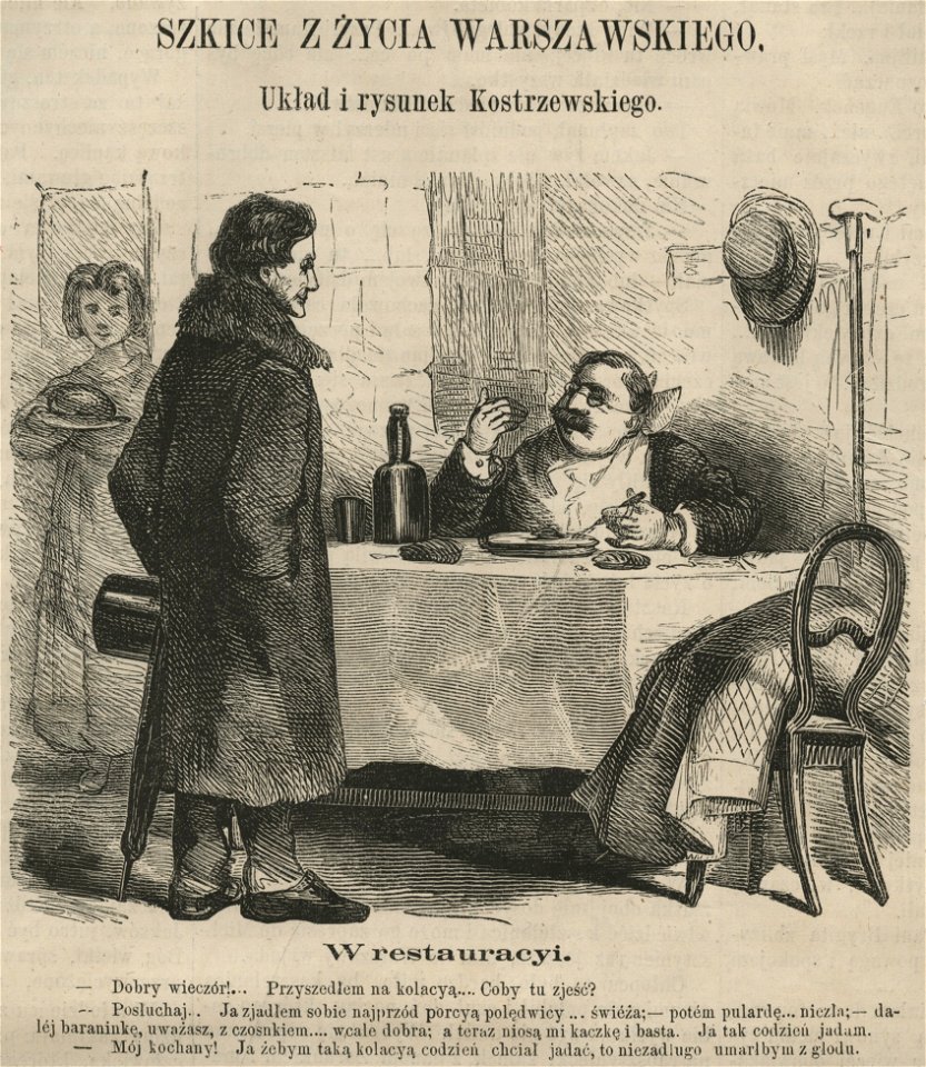 W restauracji szkice z życia warszawskiego (58602)
