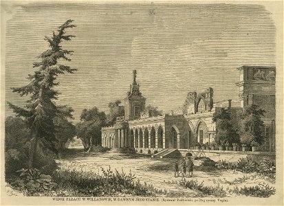 Widok pałacu w Wilanowie w dawnym jego stanie (43643)