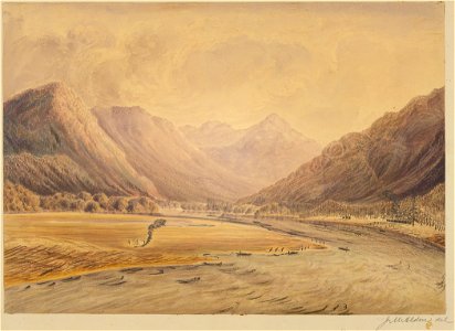 View of Fraser's River from a point above the mouth of Chiloweyuck River, looking up - NARA - 305496