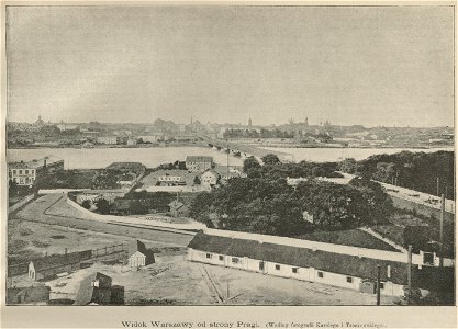 Widok Warszawy od strony Pragi - Według fotografii Karolego i Troczewskiego z wysokości budującego się kościoła św. Floriana (59992)