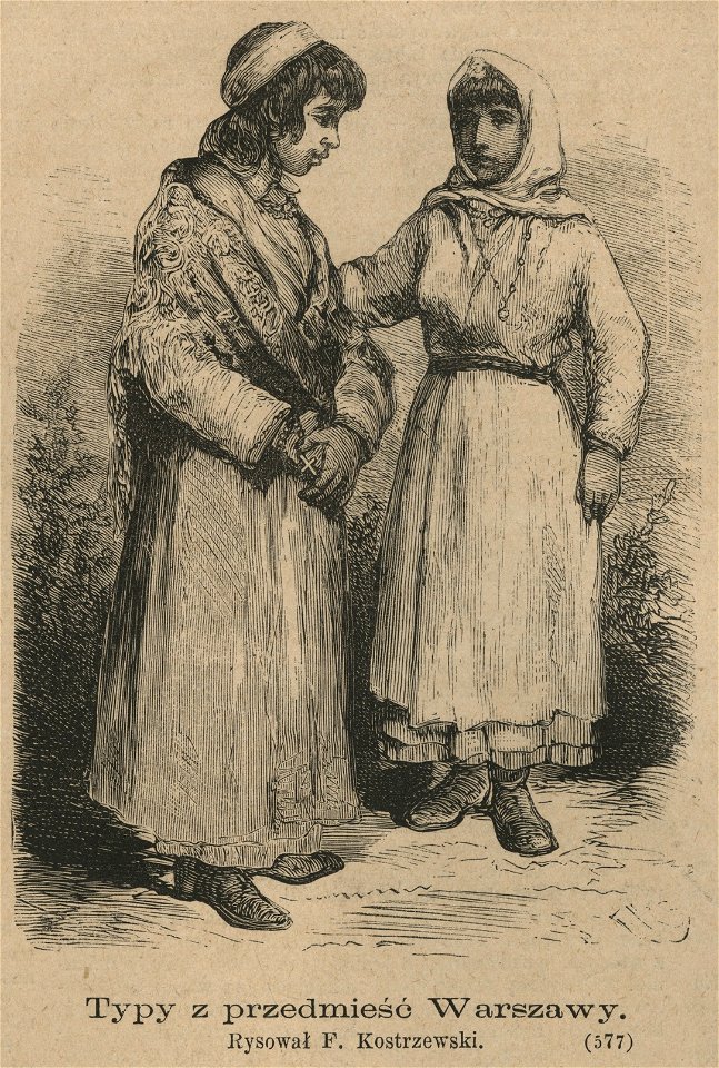 Typy z przedmieść Warszawy - Rysował F Kostrzewski (59019)