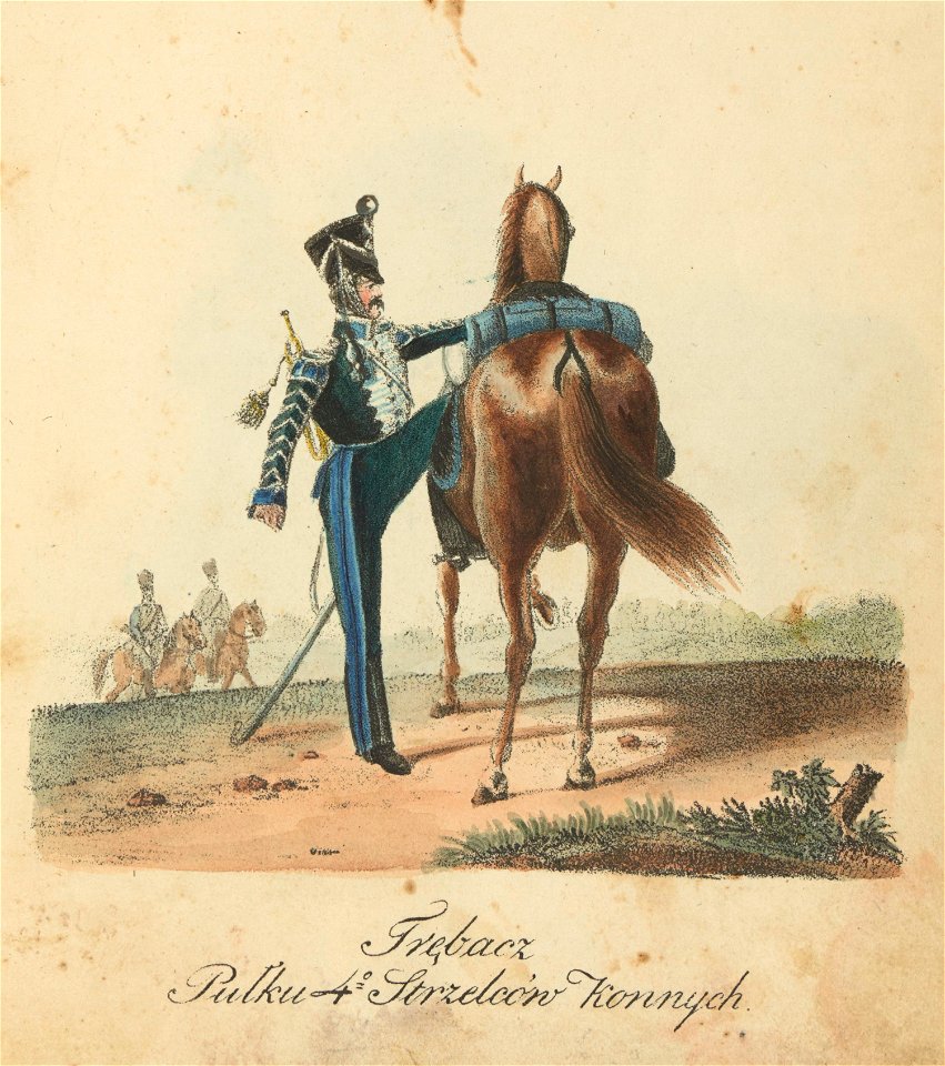 Wojsko Polskie 1815-1831, trebacz czwartego pulku strzelcow konnych (84157524)