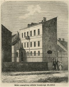Widok zewnętrzny zakładu leczniczego dla dzieci dra Sikorskiego, ul. Smolna 4 (58338)