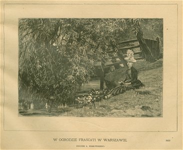 W ogrodzie Frascati w Warszawie Rysunek S. Masłowskiego (77635)