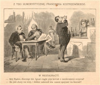 W restauracyi Z teki humorystycznej Franciszka Kostrzewskiego (62041)