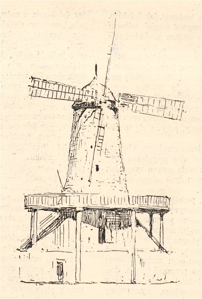 Wiatrak holenderski przy ul. Zgoda, rozebrany w 1885 r. (61954)