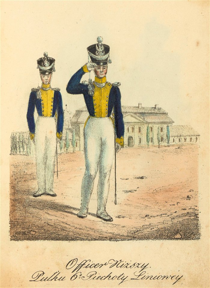 Wojsko Polskie 1815-1831, nizszy oficer szostego pulku piechoty (84155976)