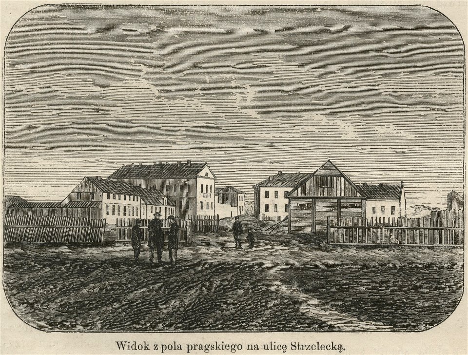 Widok z pola pragskiego na ulicę Strzelecką (58435)