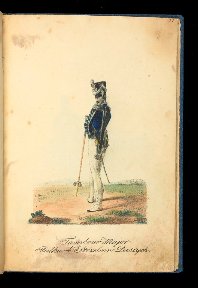 Wojsko Polskie 1815-1831, tambor major czwartego pulku strzelcow (84157265)