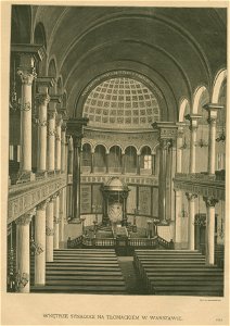 Wnętrze synagogi na Tłomackiem w Warszawie Ryt. S. Antoszewicz (77530)
