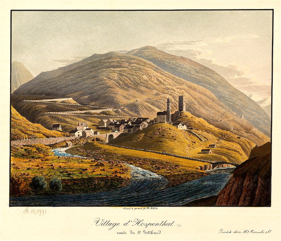 CH-NB - Village d'Hospenthal route du St. Gotthard - Collection Gugelmann - GS-GRAF-ANSI-UR-21