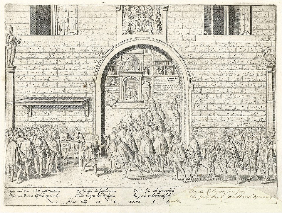 Frans Hogenberg - Aanbieding van het Smeekschrift van de edelen
