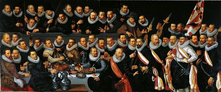 Frans Pietersz de Grebber- Cloveniers schutterij Haarlem 1619. Free illustration for personal and commercial use.