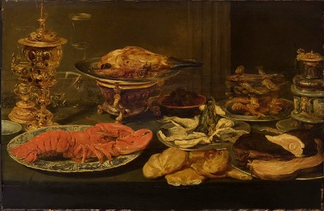 Frans Snyders - Still Life with a Lobster. Free illustration for personal and commercial use.