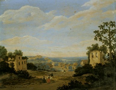 Frans Post - Paisagem do Brasil, 1663. Free illustration for personal and commercial use.