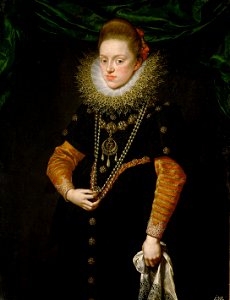 Frans Pourbus d. J., , Schloss Ambras Innsbruck - Erzherzogin Konstanze (1588-1631), Königin von Polen in schwarzem Kleid - GG 3306 - Kunsthistorisches Museum