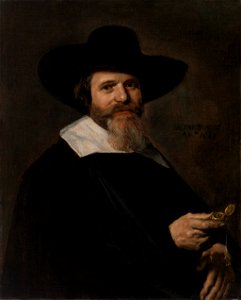 Frans Hals - Portrait of a Man Holding a Watch - BF262 - Barnes Foundation. Free illustration for personal and commercial use.