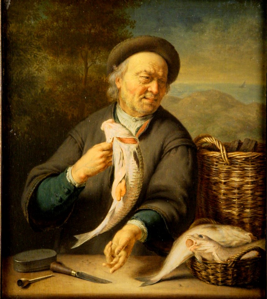 Frans van Mieris II - De visverkoper - BR0467 - Rijksmuseum Twenthe