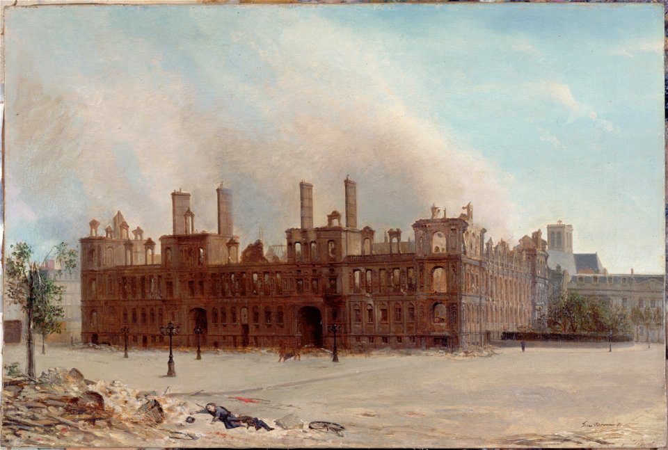 Frans Moormans - L'Hôtel de Ville après l'incendie de 1871 - P2506 - Musée Carnavalet